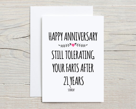 21st Anniversary Card, 21st Anniversary Gift for Husband, 21 Year