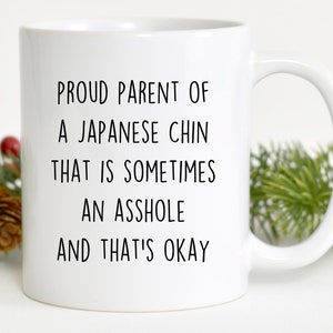 Taza de barbilla japonesa, el mejor regalo de barbilla japonesa, taza divertida para mamá de barbilla japonesa, regalo de barbilla japonesa para mujeres