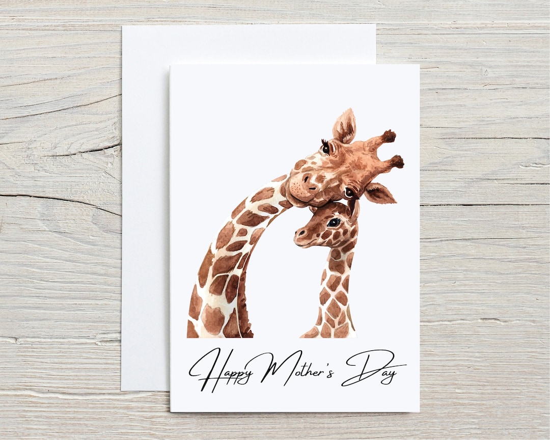 Twizler Muttertagskarte Mit Giraffen – „Happy Mother’s Day“