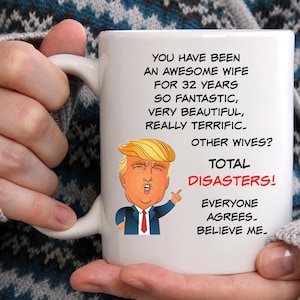 32nd Year Anniversary Mug, 32nd Anniversary Gift For Wife, Gift For Her, Wife&#39;s Gift, Wife Mug