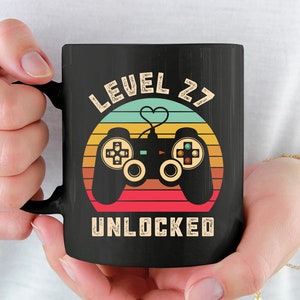 funny 27th birthday mug, 27th birthday gift,27th birthday gift idea, 27th gaming birthday mug, 27th birthday gift for him, 27 birthday mug