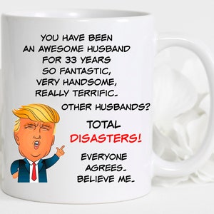 33rd Year Anniversary Mug, 33rd Anniversary Gift For Husband, Gift For Him, Husband&#39;s Gift, Husband Mug