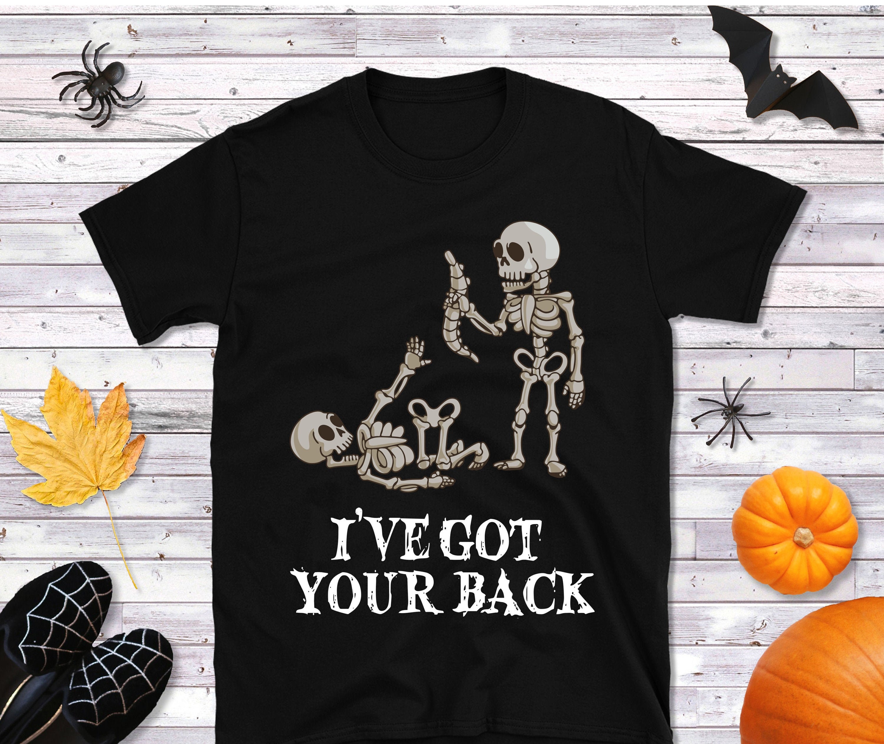 I've Got Your Back With Skeleton Pumpkin Halloween Tshirt I've Got Your Back With Skeleton Pumpkin Halloween Tshirt