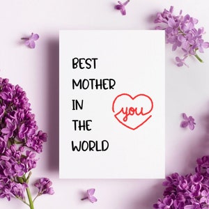 Cartão de mãe, cartão engraçado para mãe, cartão de dia das mães, melhor mãe de todos os tempos, melhor mãe do mundo, cartão para mãe, cartão de aniversário de mãe
