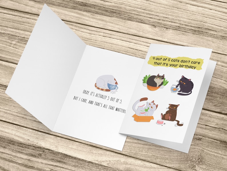Funny Birthday Card, Birthday Card for Cat Lovers, Cat Mom Birthday ...