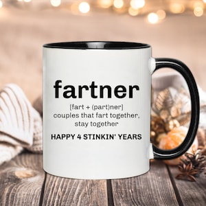4th Anniversary Mug, 4th Anniversary Gifts For Husband, 4 Year Anniversary Gifts For Wife, 4 Years Of Marriage, 4th Year Marriage
