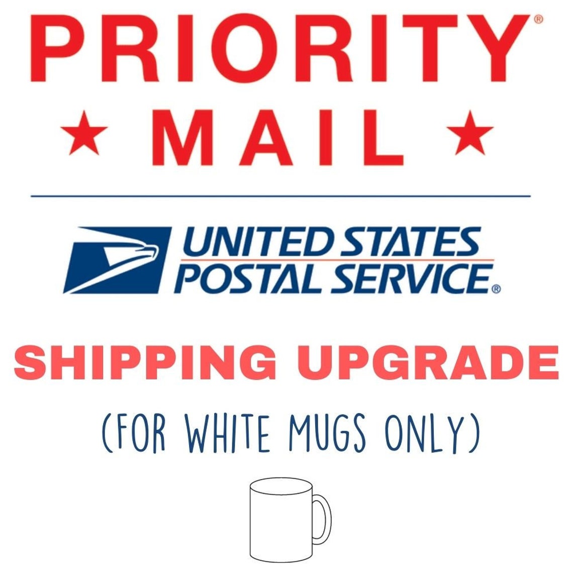 Next Business Day Shipping Upgrade White Mugs Only Etsy