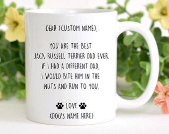 Jack Russell Terrier mug, best Jack Russell Terrier gift, funny mug for Jack Russell Terrier dad,Jack Russell Terrier gift for men