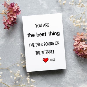 Lo mejor que se encuentra en la tarjeta de Internet, tarjeta de aniversario de citas de la aplicación, tarjeta de novio, tarjeta de cumpleaños para él, tarjeta de aniversario para él