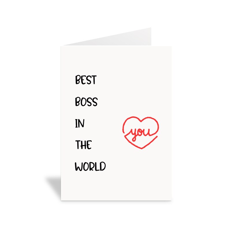 Boss Gift, Best Boss in the World, Boss Appreciation Card, Boss Day ...