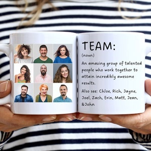 Regalo personalizzato per il collega per i membri del team, tazza divertente per i colleghi, regalo di Natale per la giornata di apprezzamento del personale, regalo personalizzato per la squadra