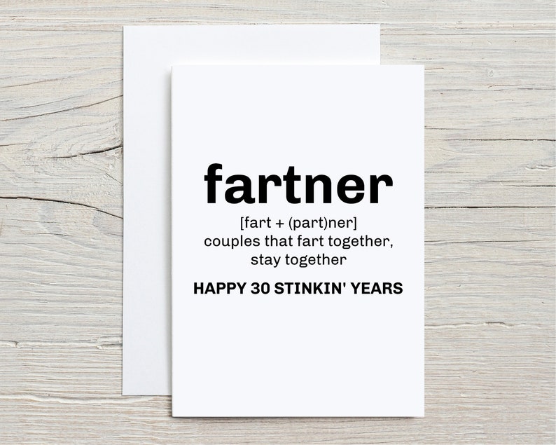 Tarjeta de 30 aniversario, tarjeta de 30 aniversario para esposo, tarjeta de aniversario de 30 años para esposa, 30 años de matrimonio, matrimonio de 30 años imagen 1