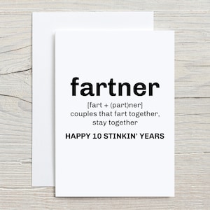 Carte 10 ans, Carte 10 ans pour mari, Carte 10 ans pour femme, 10 ans de mariage, 10 ans de mariage