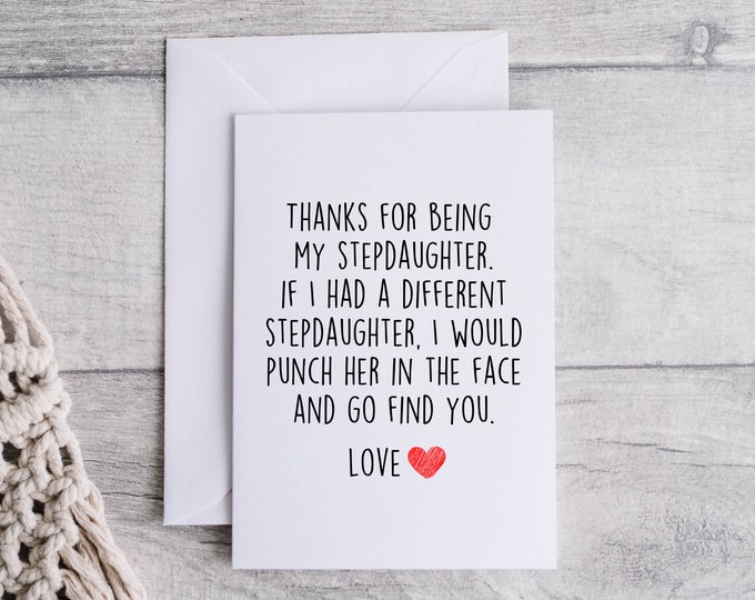 Daughter Card Funny Card for Daughter Thank You for Being My - Etsy