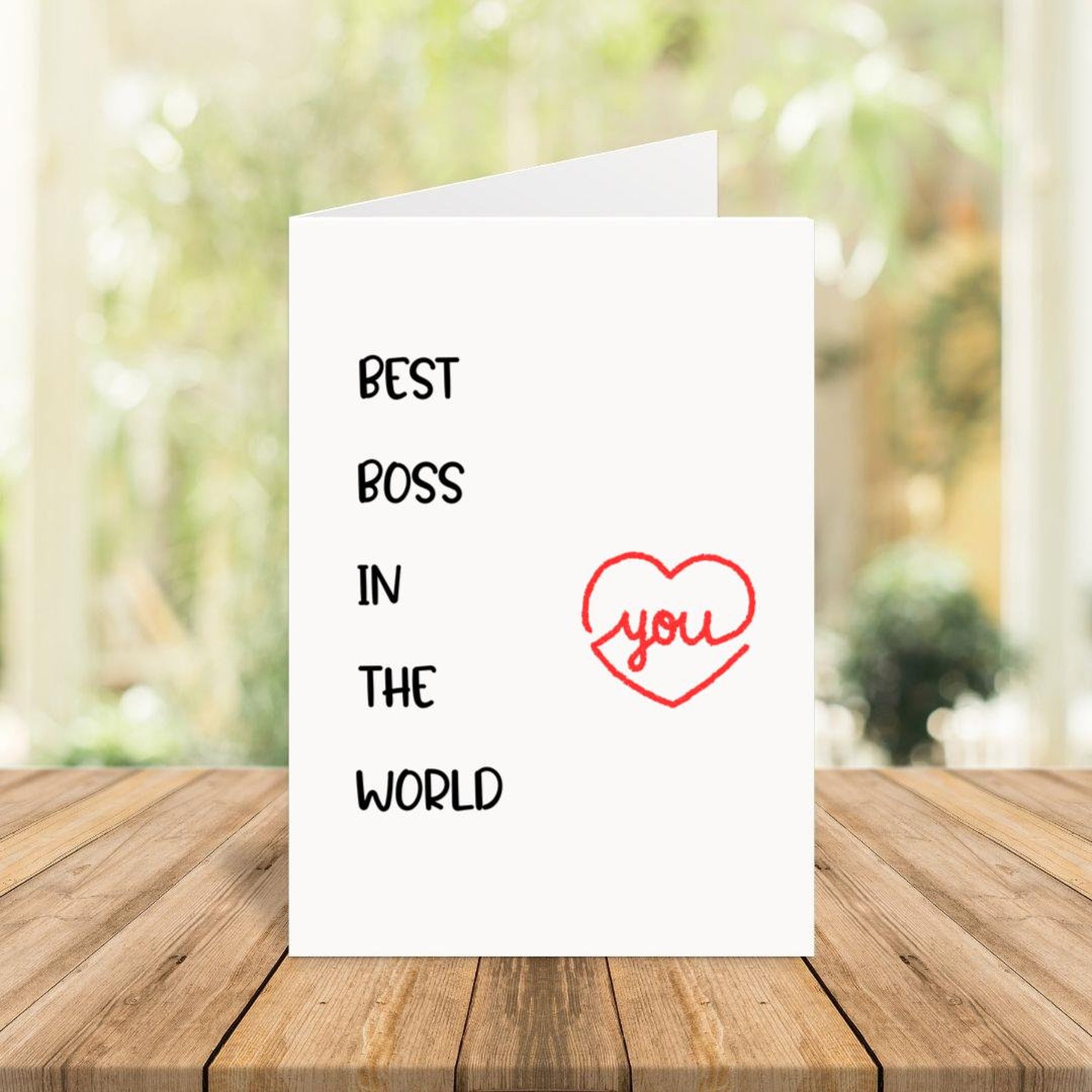 Boss Gift, Best Boss in the World, Boss Appreciation Card, Boss Day ...