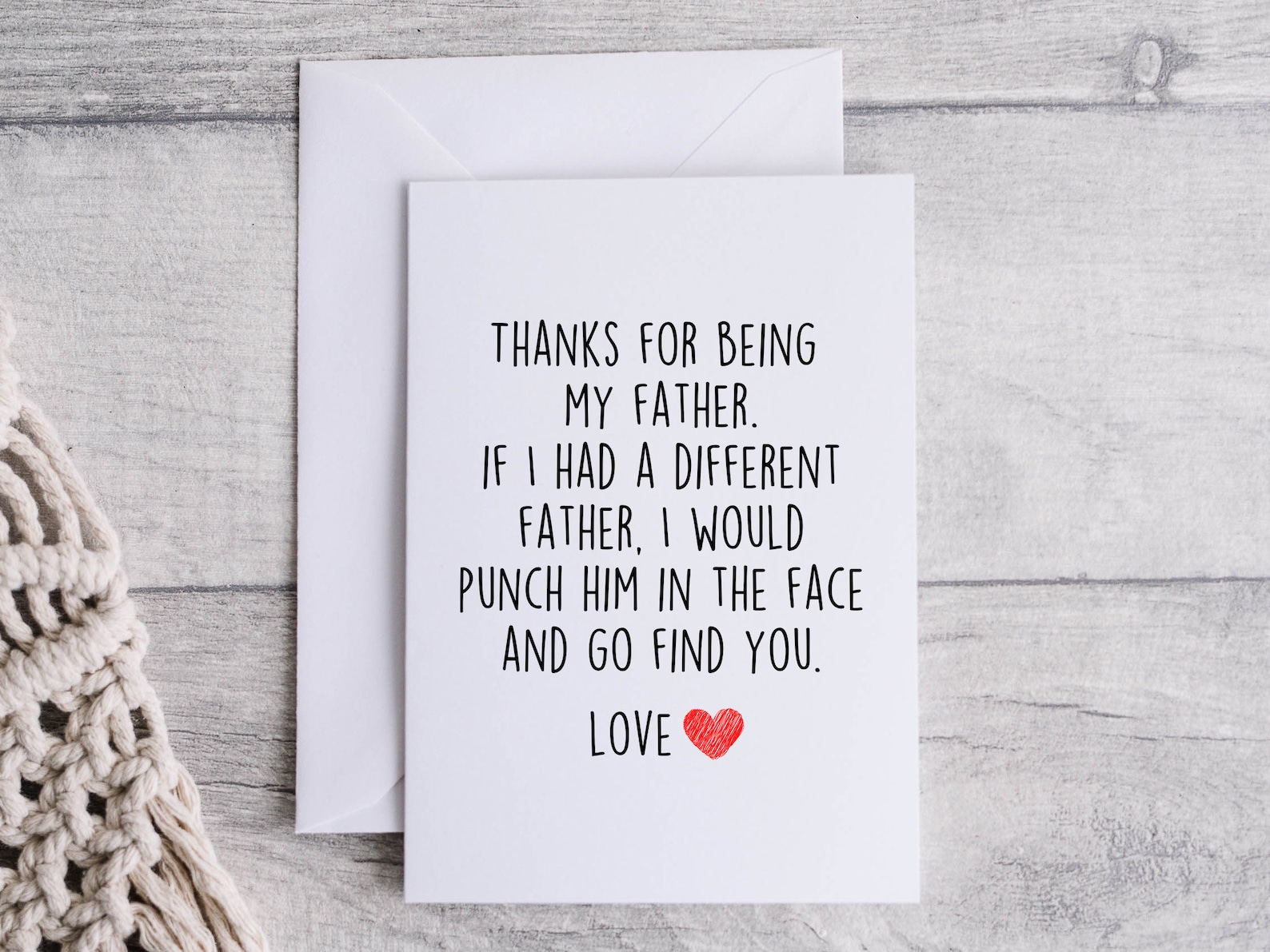 Father Card Funny Card for Father Thank You for Being My Etsy