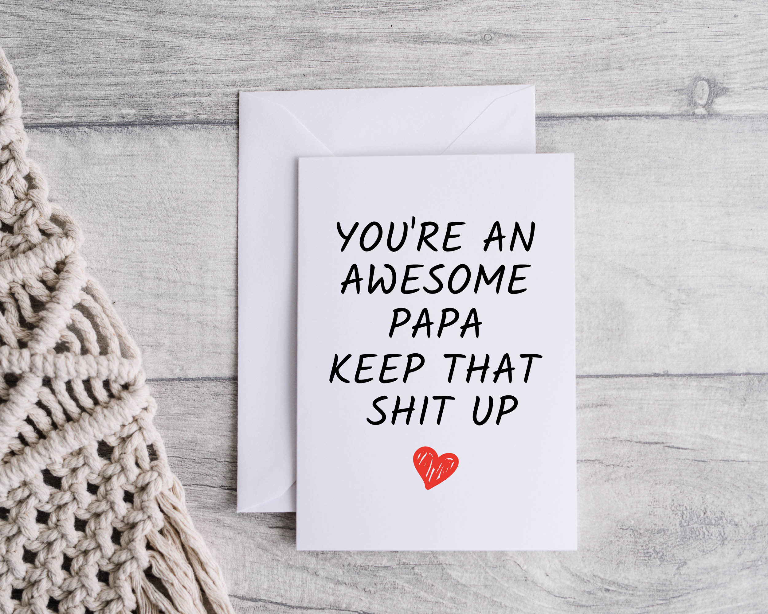 Papa Card Funny Card for Papa Thank You for Being My Papa Etsy UK