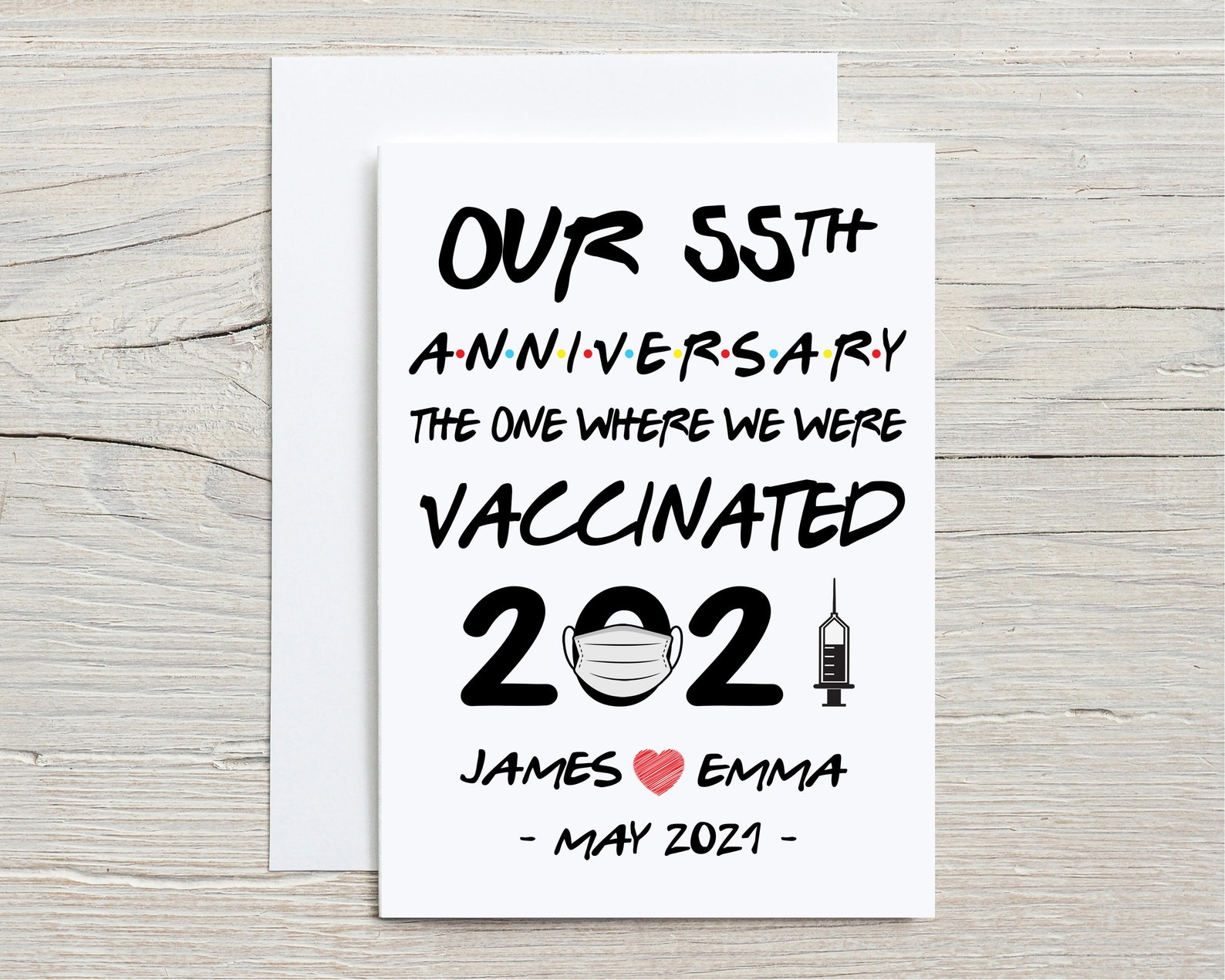 55th Anniversary card 55th Anniversary card For Husband 55 | Etsy