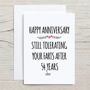 54th Anniversary card, 54th Anniversary gift For Husband, 54 Year Anniversary gift For Wife, 54 Years Of Marriage, 54th Year Marriage