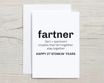 27th Anniversary card, 27th Anniversary card For Husband, 27 Year Anniversary card For Wife, 27 Years Of Marriage, 27th Year Marriage