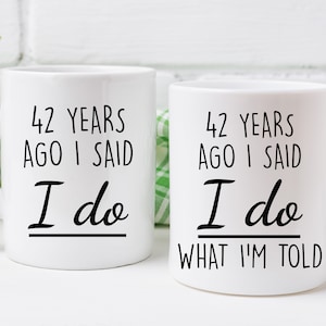 42nd Anniversary Mug, 42nd Anniversary Gifts For Husband, 42 Year Anniversary Gifts For Wife, 42 Years Of Marriage, 42nd Year Marriage