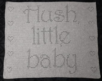 Hush, little baby crochet baby blanket pattern