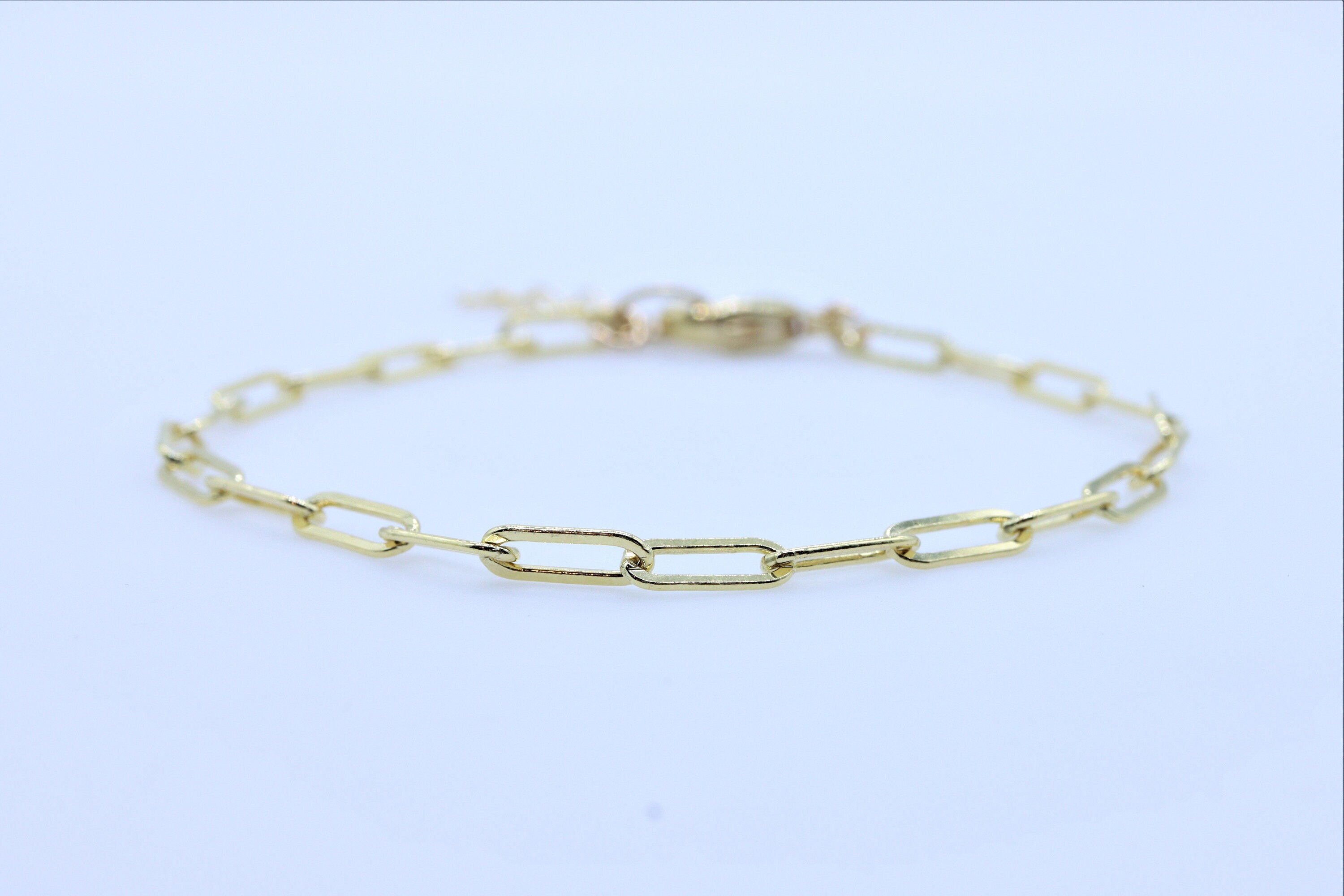 Small Link Paperclip Chain Bracelet