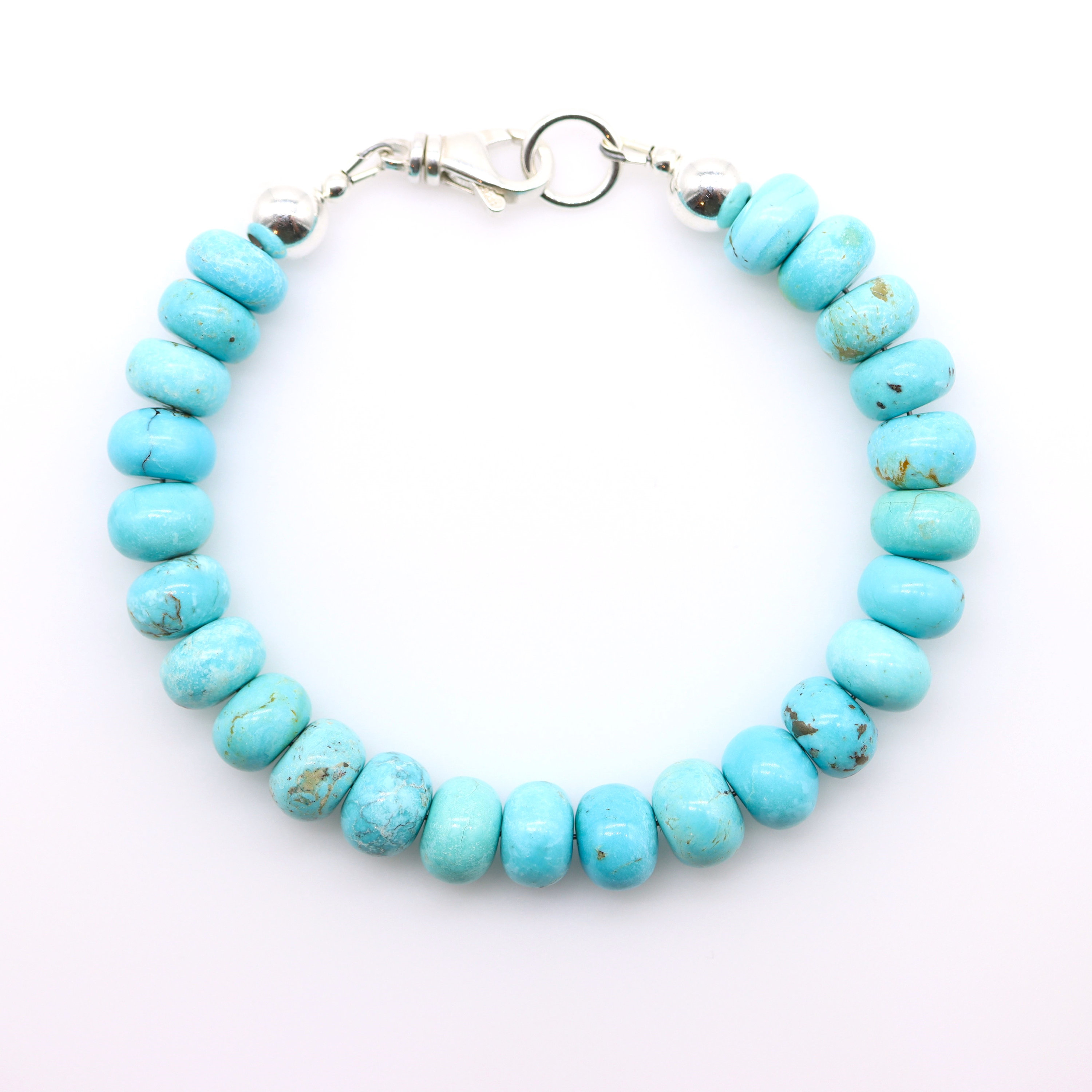 メンズ キングマン ターコイズ ブレスレット：スターリングシルバー