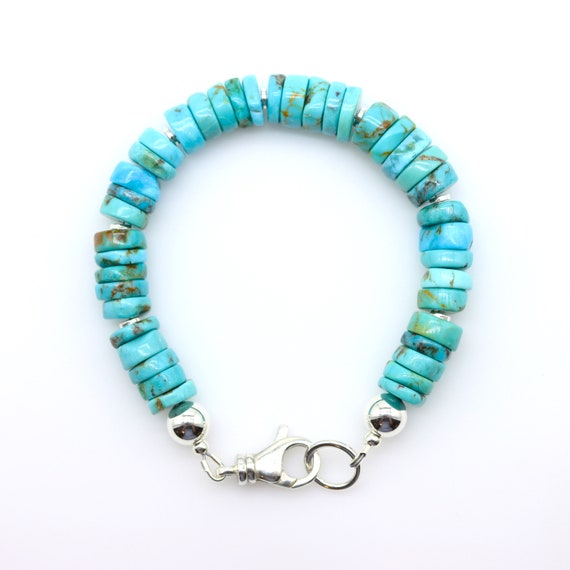 SUPERIOR MODERNISTIC HIGH GRADE #8 TURQUOISE SILVER BRACELET SUPERIOR MODERNISTIC HIGH GRADE #8 TURQUOISE SILVER BRACELET