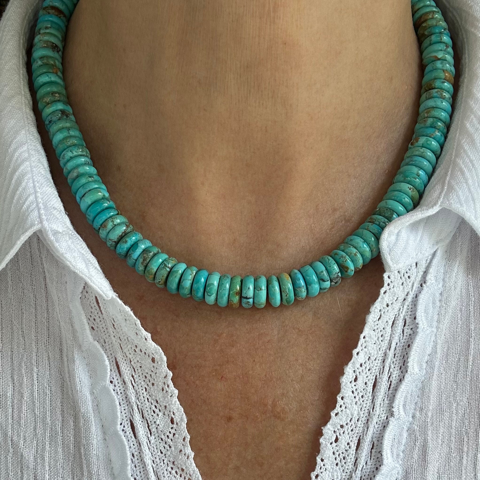 Huge Chunk Nugget Turquoise Disc Vintage Navajo Native American Jewelry jewelry Necklace Old Huge Chunk Nugget Turquoise Disc Vintage Navajo Native American Jewelry jewelry Necklace Old