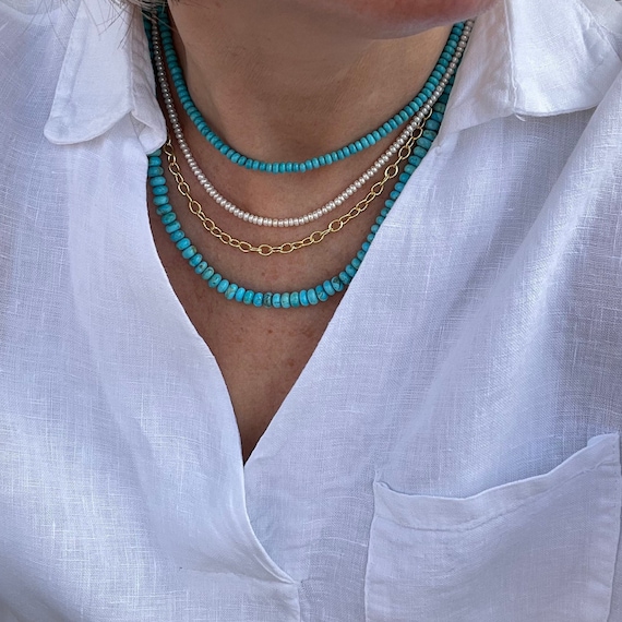 Collana Choker Donna Rossa Con Perline Grosse Regolabile Handmade Stile Vistoso N 421385 - Foto 5