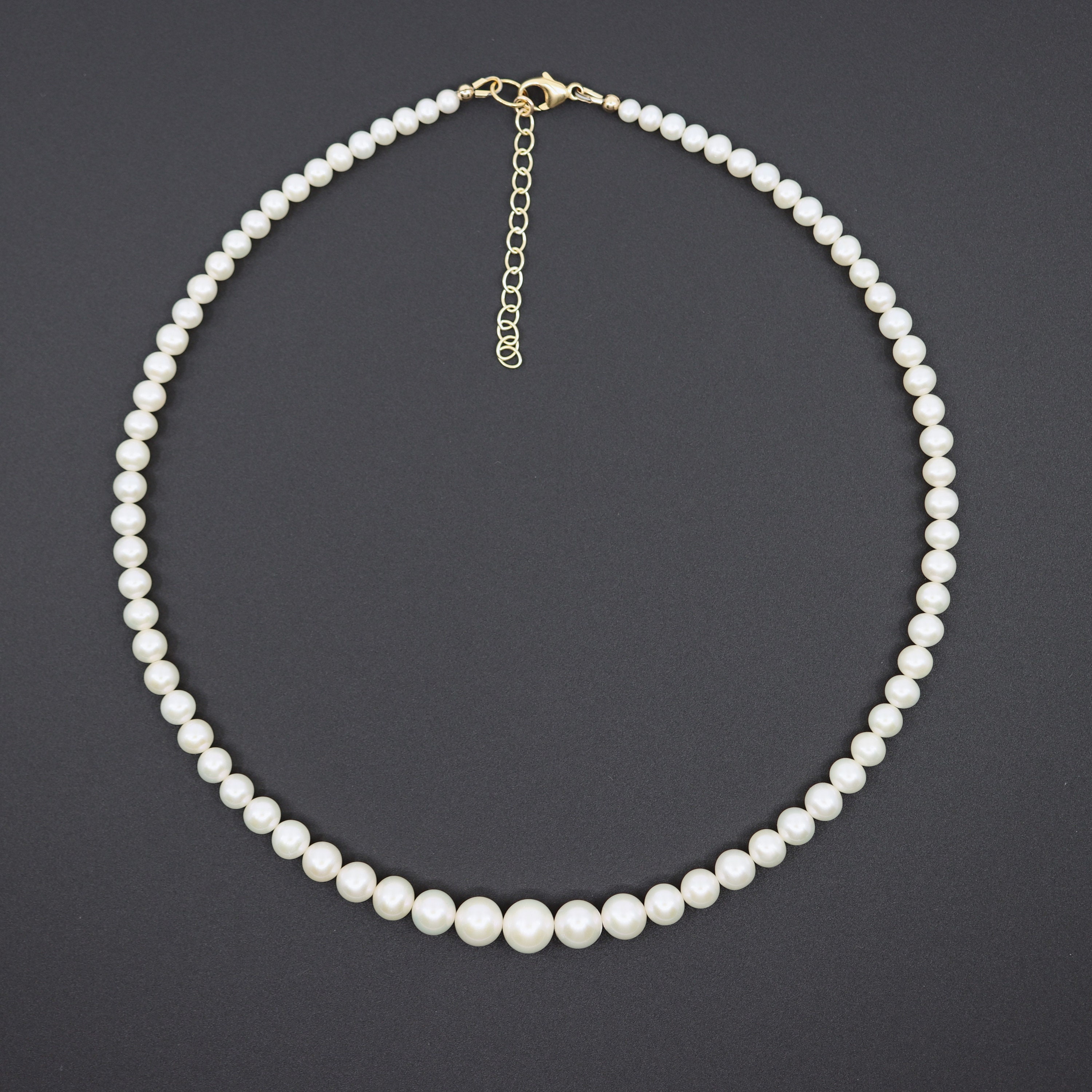 Affascinante collana di perle d'acqua dolce tessuta a forma di onda