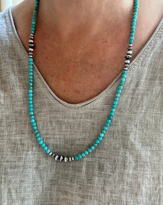 ONE OF THE FINEST VINTAGE NAVAJO CHOKER GREEN TURQUOISE NECKLACE ONE OF THE FINEST VINTAGE NAVAJO CHOKER GREEN TURQUOISE NECKLACE