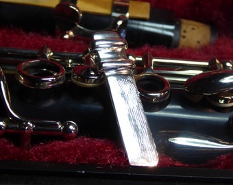 Clarinet and Saxophone Reed Pendant in Sterling Silver. Handmade Musical Jewellery