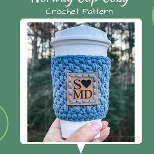 Norway Cup Cozy - PATTERN ONLY  crochet cup cozy, coffee cozy, crochet pattern