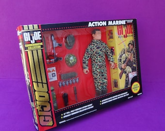 Figura de acción de marine de cabello castaño de la colección conmemorativa de G.I. Joe, Hasbro * NRFB * Sin sacar de la caja