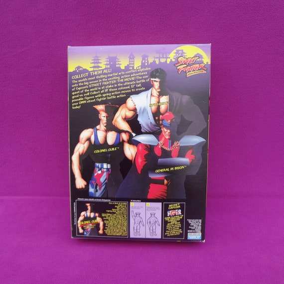 1993 Hasbro Capcom Street Fighter Movie COLONEL GUILE 12” Figure Box GI Joe