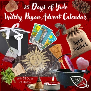 Witchy Pagan Yule Witch Advent Calendar - 25 Days of Surprises! Gems, Herbs, & More! *PLEASE READ*