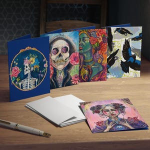 Design spettrale, arte inquietante e oscura - Biglietti d'auguri (confezione da 5)