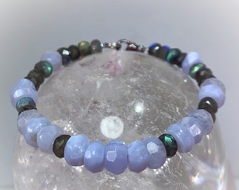 Blue Lace Agate & Labradorite Bracelet!