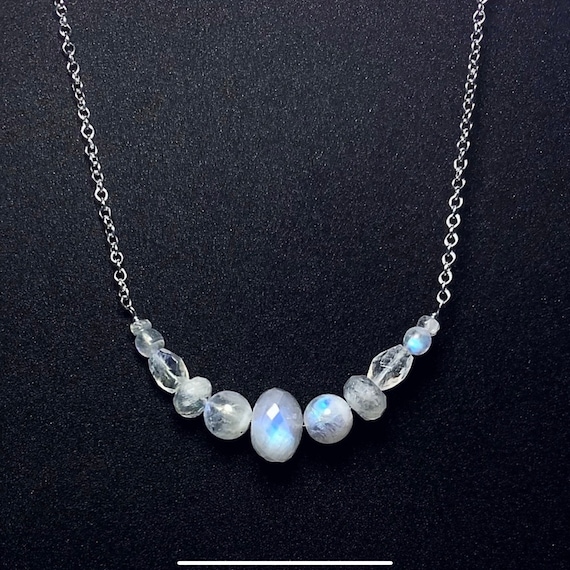Genuine Sri Lanka Moonstone Necklace Etsy