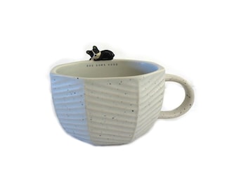 New Old Stock Paper Destiny Cat Speckled Coffee Mug Soup Bowl