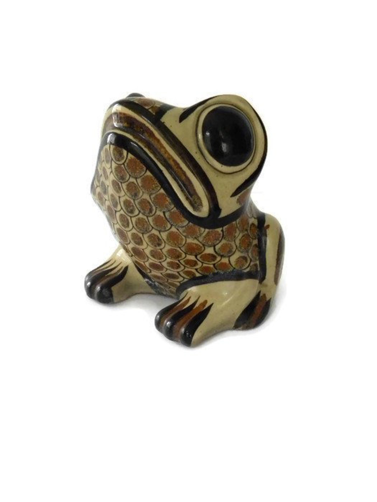 tiny ceramic frog