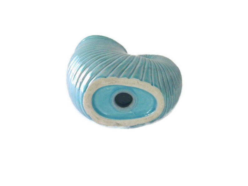 NOS High Lustre Glaze Ceramic Seashell Toothbrush Holder Made in Japan