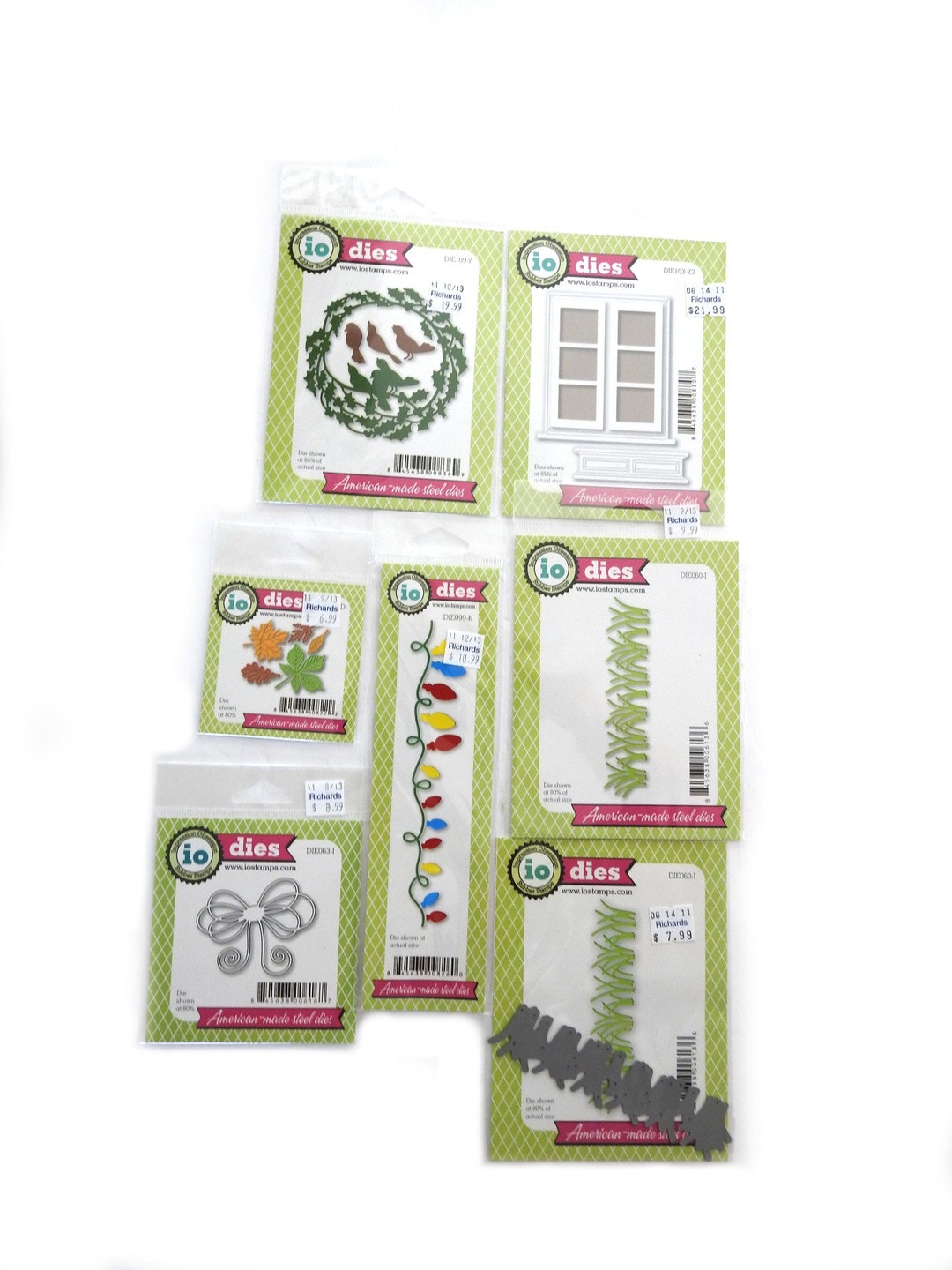 Impression Obsession Steel Dies Window Christmas Lights Bow Fall Leaves ...