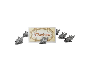 Vintage Metzke Pewter Bird Place Holders Set of 6 from 1986 Formal Dining