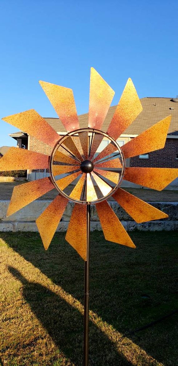 Rustic Turbine Wind Spinner Etsy