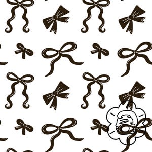 Black bow seamless pattern