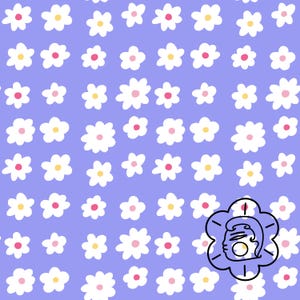 Blue floral seamless pattern