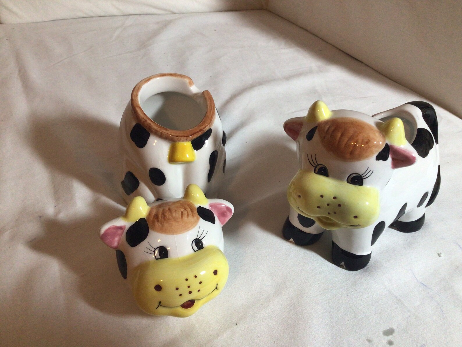 Vintage cow creamer and sugar set Etsy